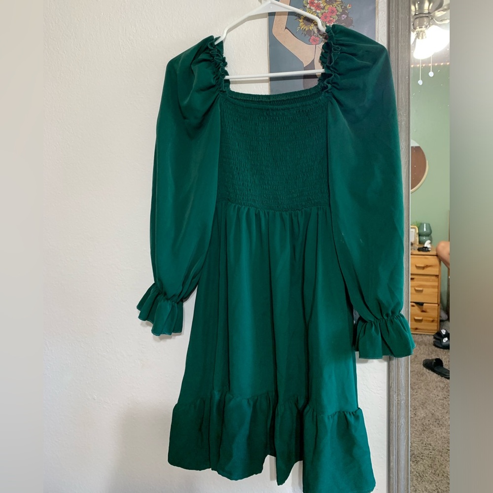 Emerald green formal dress